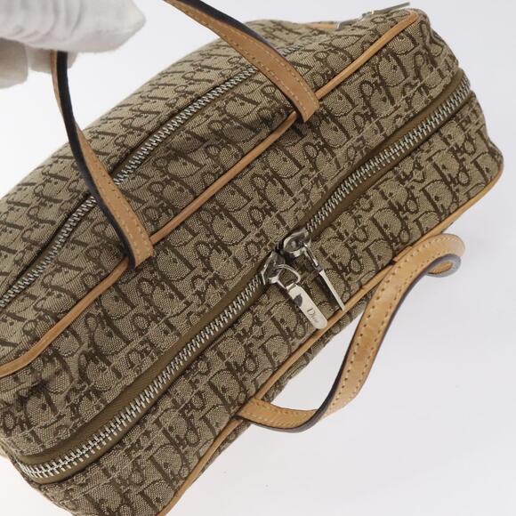 DIOR Trotter Canvas Hand Bag Beige Silver - Picture 6 of 12